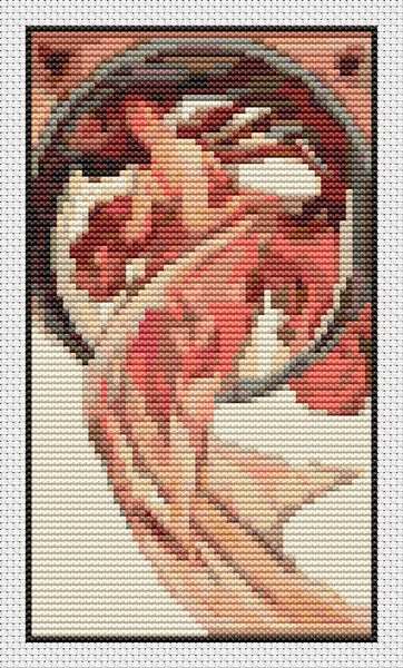 Dance Mini Counted Cross Stitch Kit Alphonse Mucha