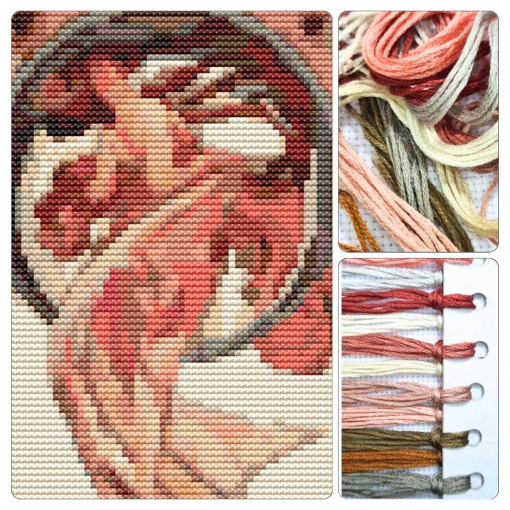 Dance Mini Cross Stitch Kit by Alphonse Mucha