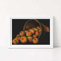 Basket of Apples Mini Cross Stitch Kit - Mini Cross Stitch Kit - Levi Wells Prentice