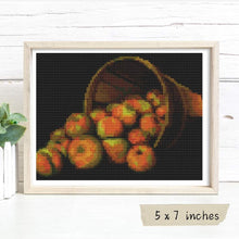 Basket of Apples Mini Cross Stitch Pattern