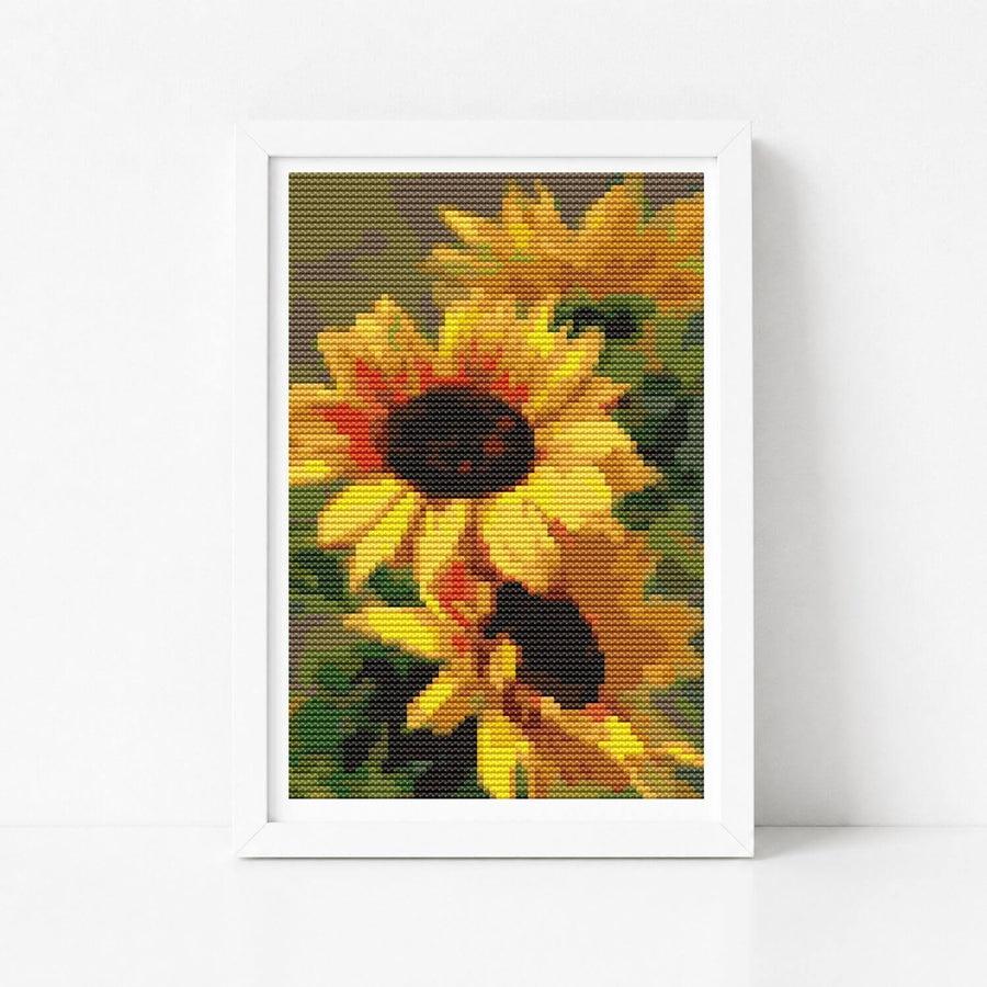 Sunflowers Mini Cross Stitch Pattern