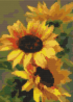 Sunflowers Mini Cross Stitch Pattern by Catharina Klein