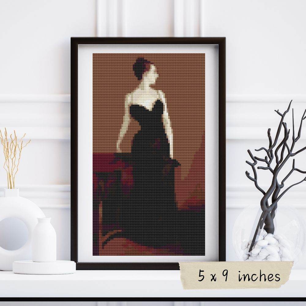 Madame X Mini Cross Stitch Pattern by John Singer Sargent