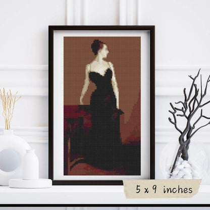 Madame X Mini Cross Stitch Pattern by John Singer Sargent