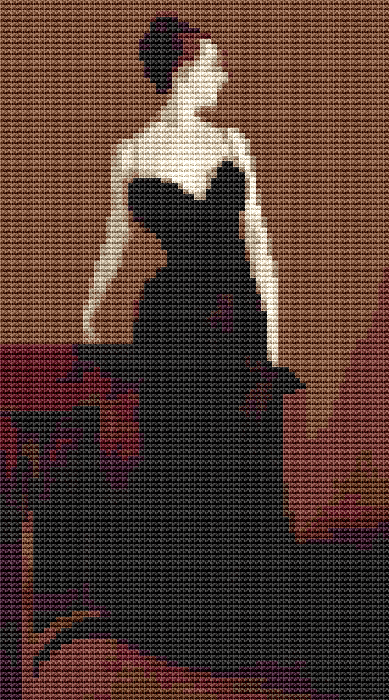 Madame X Mini Cross Stitch Pattern by John Singer Sargent