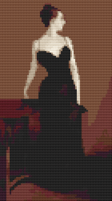Madame X Mini Cross Stitch Pattern by John Singer Sargent