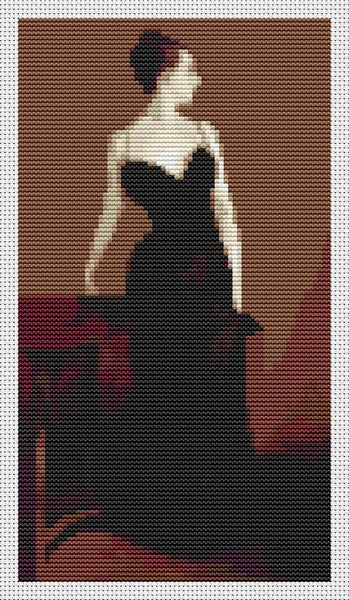 Madame X Mini Counted Cross Stitch Pattern | John Singer Sargent