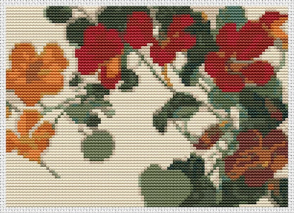 Nasturtium Mini Counted Cross Stitch Kit | Tanigami Konan