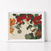 Nasturtium Mini Cross Stitch Kit - Mini Cross Stitch Kit - Tanigami Konan