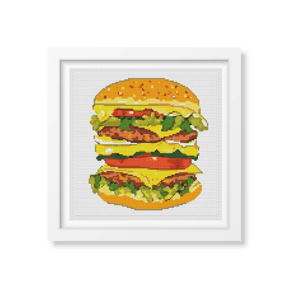 Scrumptious Burger Cross Stitch Kit | The Art of Stitch