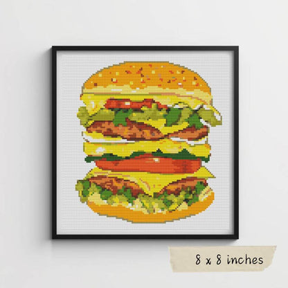 Scrumptious Burger Cross Stitch Kit