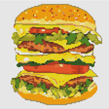 Scrumptious Burger Cross Stitch Kit | The Art of Stitch
