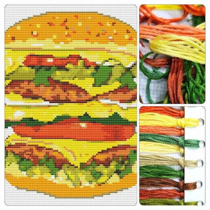 Scrumptious Burger Cross Stitch Kit
