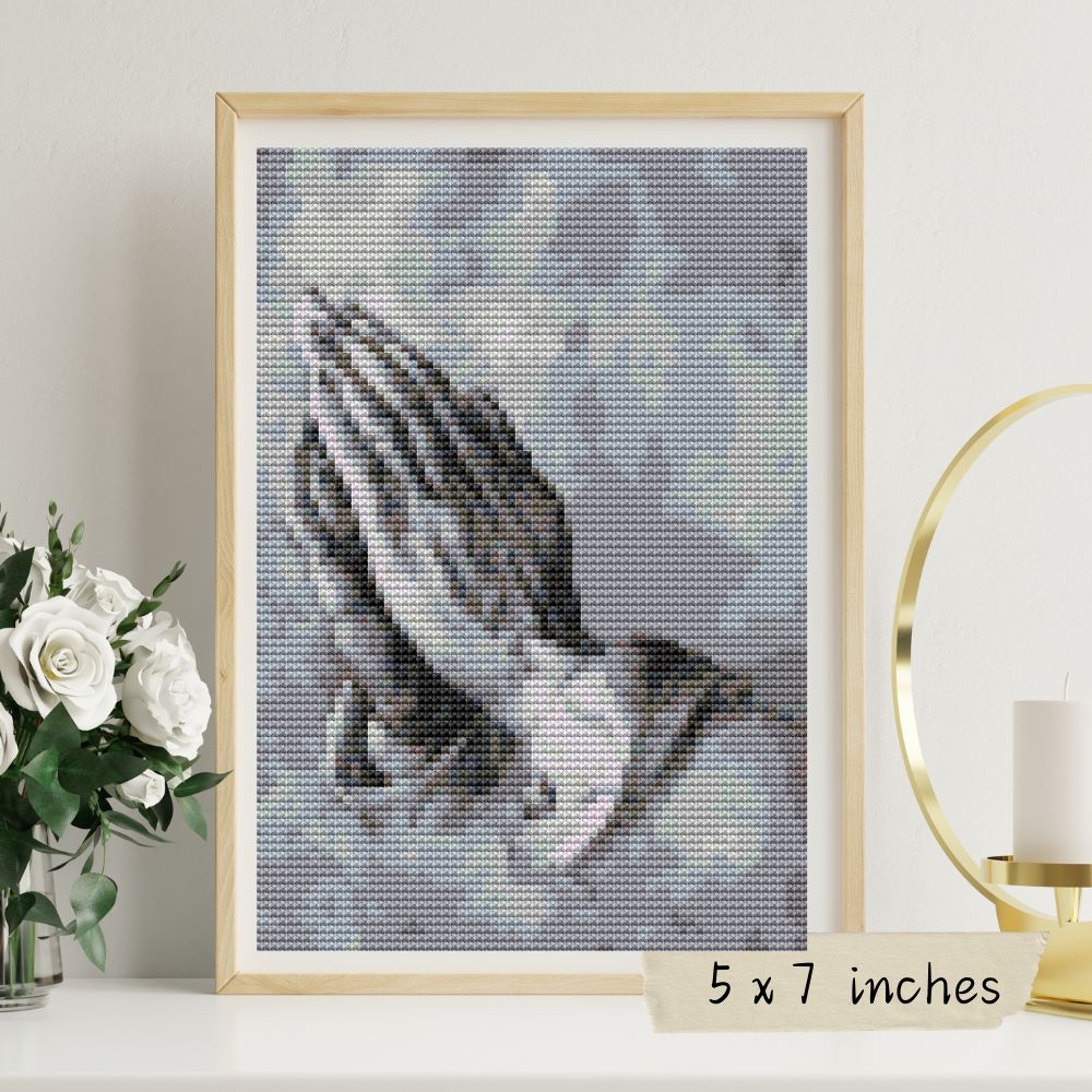 Praying Hands Mini Cross Stitch Kit | Albrecht Durer