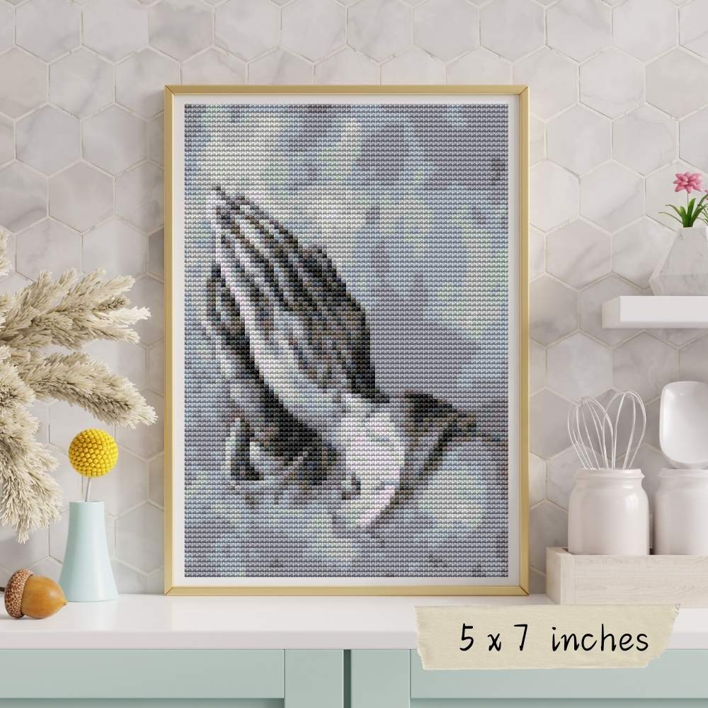 Praying Hands Mini Cross Stitch Pattern