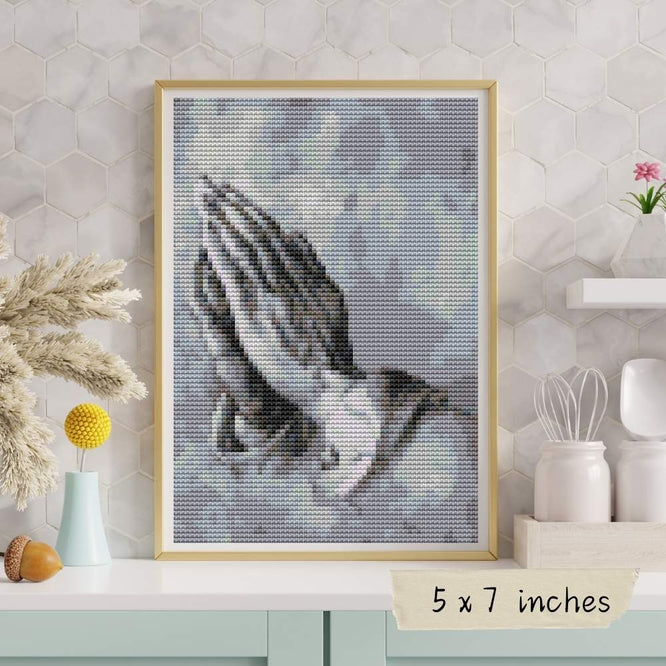 Praying Hands Mini Cross Stitch Pattern