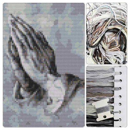 Praying Hands Mini Cross Stitch Kit