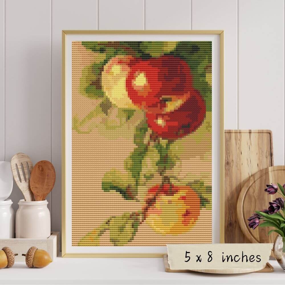 Apples Mini Cross Stitch Pattern