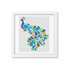 Abstract Peacock Counted Cross Stitch Kit | Lisa Fischer