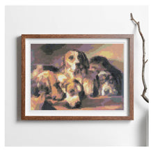 French Hounds Mini Counted Cross Stitch Kit | Benno Raffael Adams