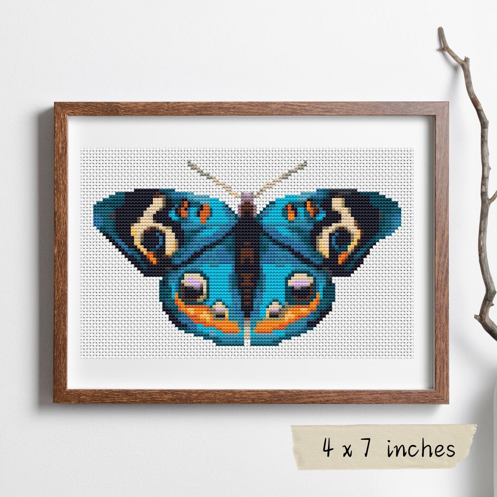 The Blue Butterfly Cross Stitch Kit | The Art of Stitch