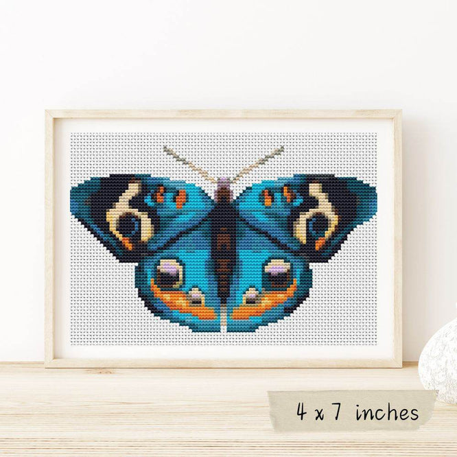 The Blue Butterfly Mini Cross Stitch Kit