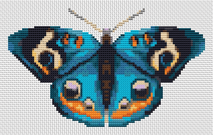 The Blue Butterfly Mini Cross Stitch Pattern by The Art of Stitch