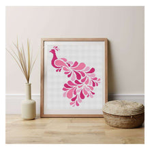 Abstract Peacock in Pink Counted Cross Stitch Kit | Lisa Fischer