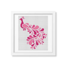 Abstract Peacock in Pink Counted Cross Stitch Kit | Lisa Fischer