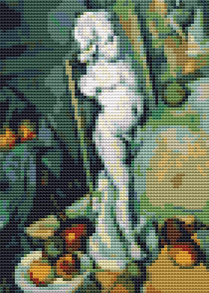 Still Life with Plaster Cupid Mini Cross Stitch Pattern by Paul Cezanne
