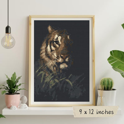 Tiger's Head Cross Stitch Kit
