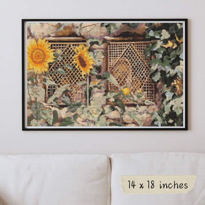 Behold He Standeth Behind Our Wall Cross Stitch Pattern