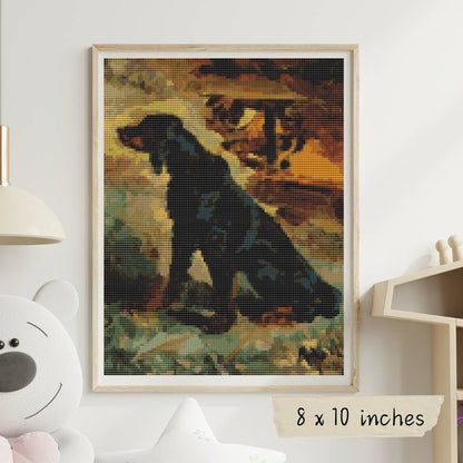 Dun, a Gordon Setter Cross Stitch Kit