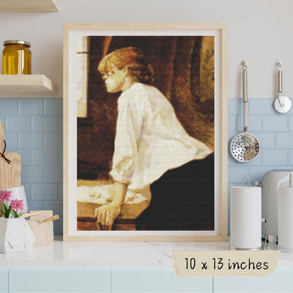 The Laundry Worker Cross Stitch Pattern