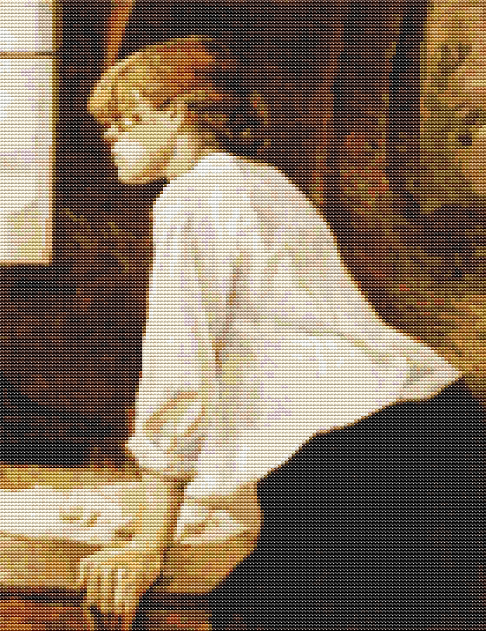 The Laundry Worker Cross Stitch Pattern