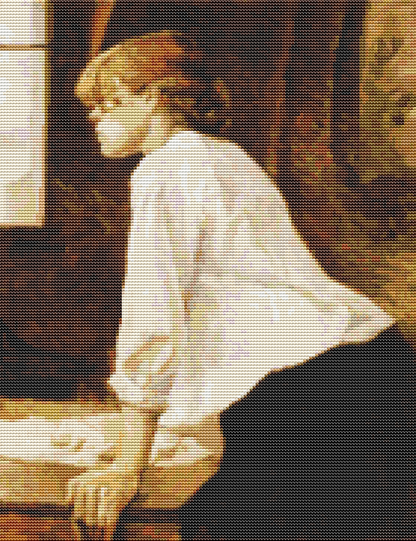 The Laundry Worker Cross Stitch Pattern
