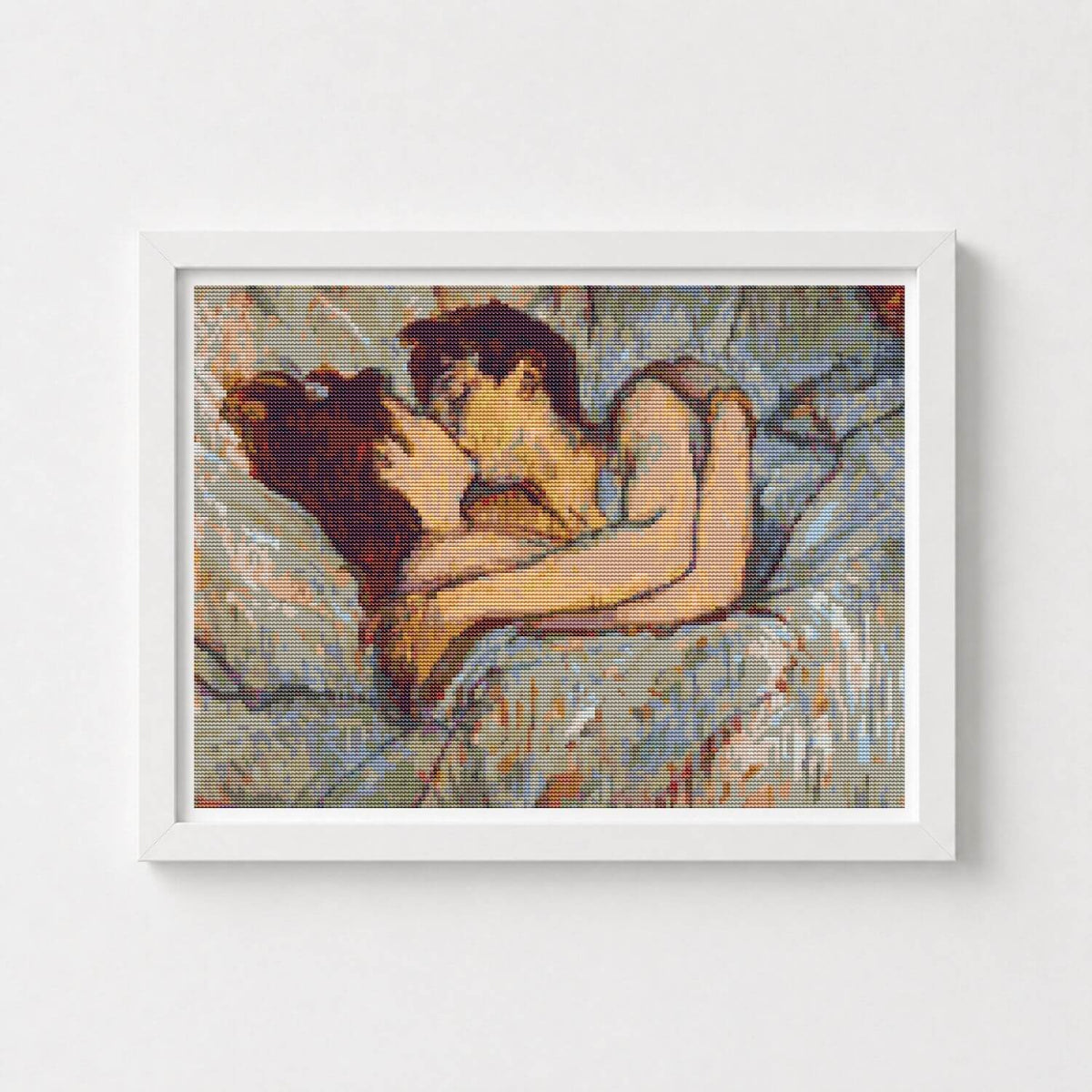 In Bed, The Kiss Cross Stitch Pattern