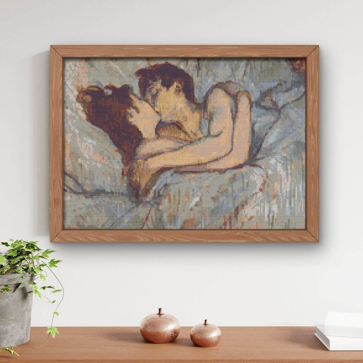 In Bed, The Kiss Cross Stitch Pattern
