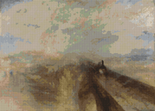 Rain, Steam, and Speed - The Great Western Railway Cross Stitch Pattern | Joseph Mallord William Turner