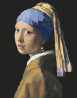 The Girl with the Pearl Earring Cross Stitch Kit by Johannes Vermeer