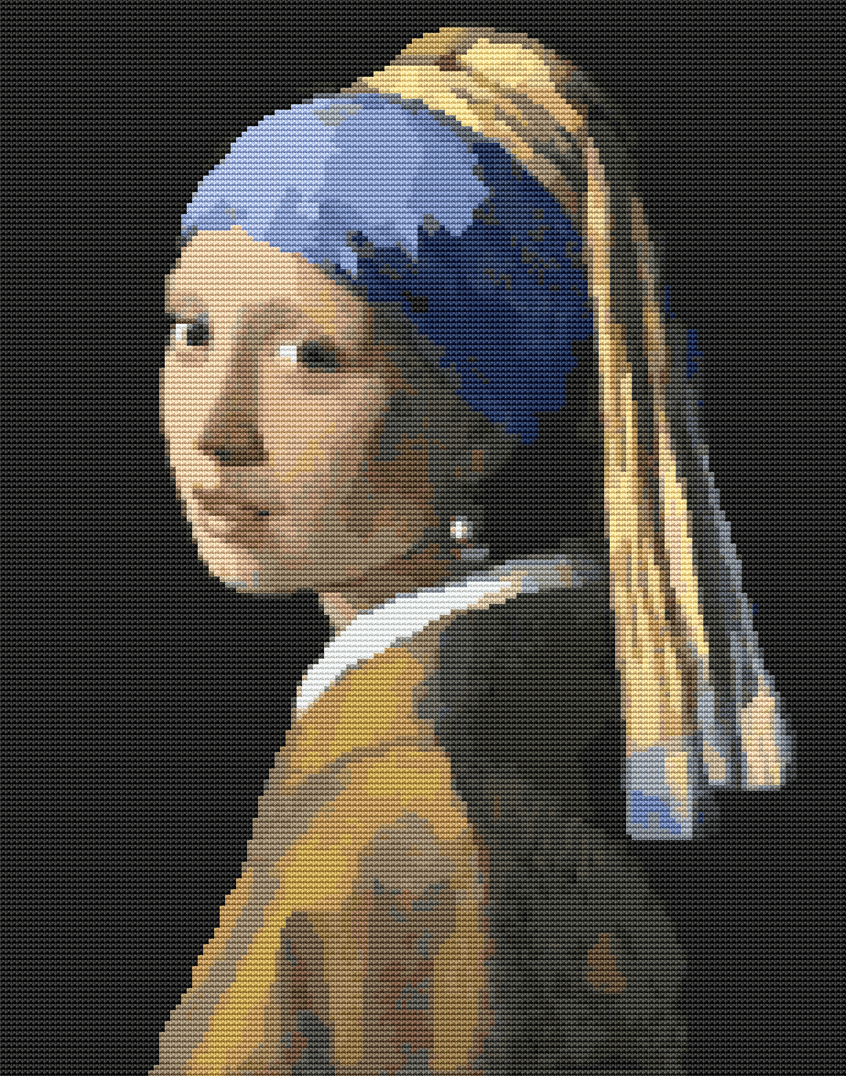 The Girl with the Pearl Earring Cross Stitch Kit by Johannes Vermeer