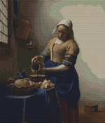 The Milkmaid Cross Stitch Pattern by Johannes Vermeer