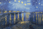 Starry Night over the Rhone Cross Stitch Kit by Vincent Van Gogh