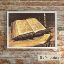 Still Life with Bible Cross Stitch Pattern | Vincent Van Gogh