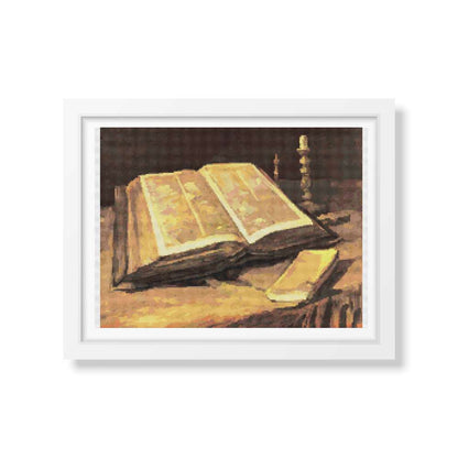 Still Life with Bible Cross Stitch Kit | Vincent Van Gogh