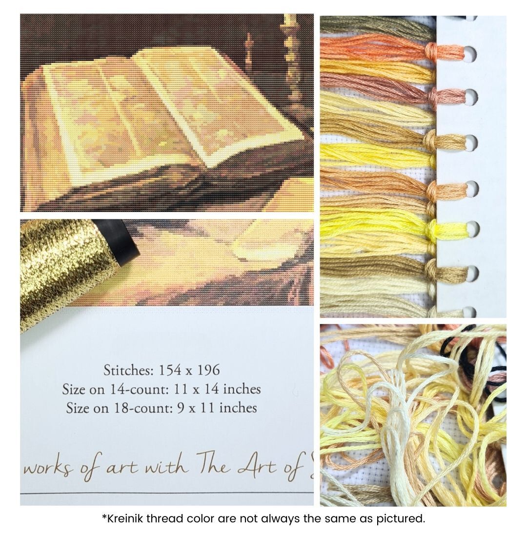 Still Life with Bible Cross Stitch Kit | Vincent Van Gogh