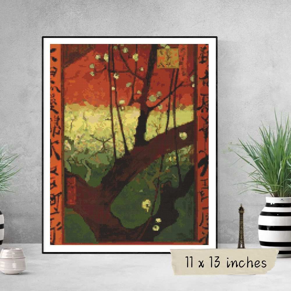Japonaiserie after Hiroshige Cross Stitch Pattern