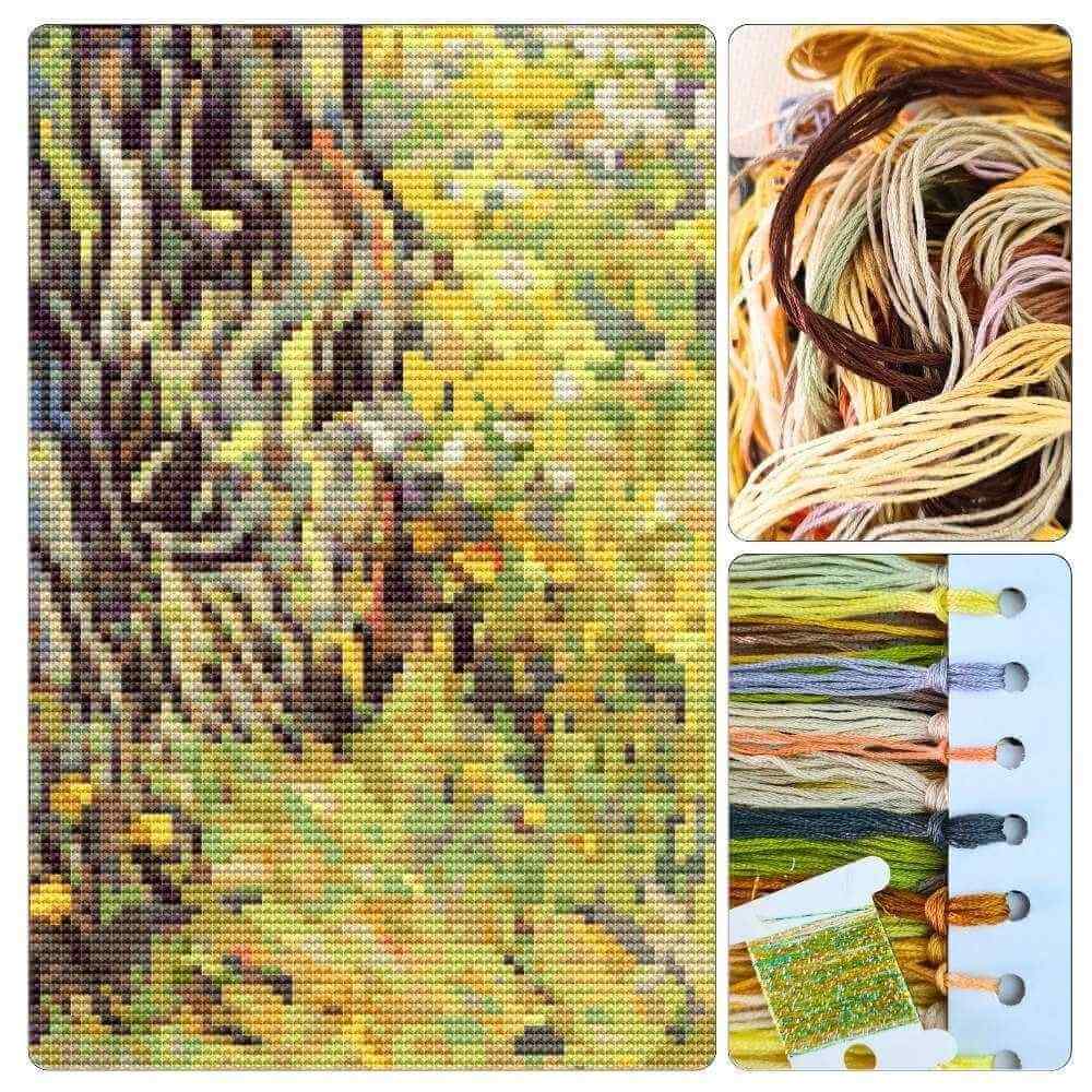 Baumstämme Tree Trunks Cross Stitch Kit