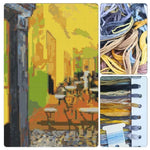 Cafe Terrace at Night Cross Stitch Kit
