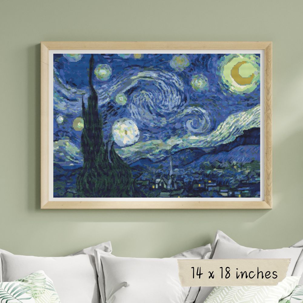 The Starry Night Cross Stitch Kit | Vincent Van Gogh